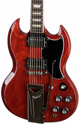 Retro rock electric guitar Gibson SG Standard '61 Sideways Vibrola - Vintage cherry