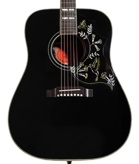 Folk guitar Gibson Custom Shop Hummingbird Torch - ebony