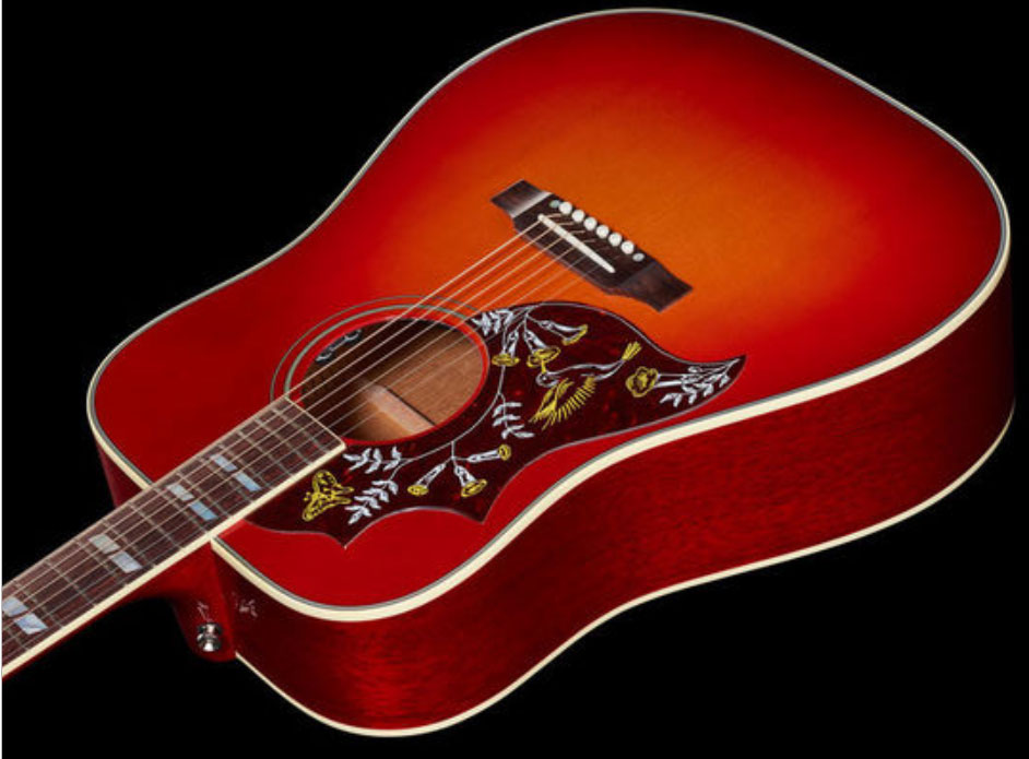 Gibson Hummingbird 2019 Lh Gaucher Dreadnought Epicea Acajou Rw - Vintage Cherry Sunburst - Electro acoustic guitar - Variation 2