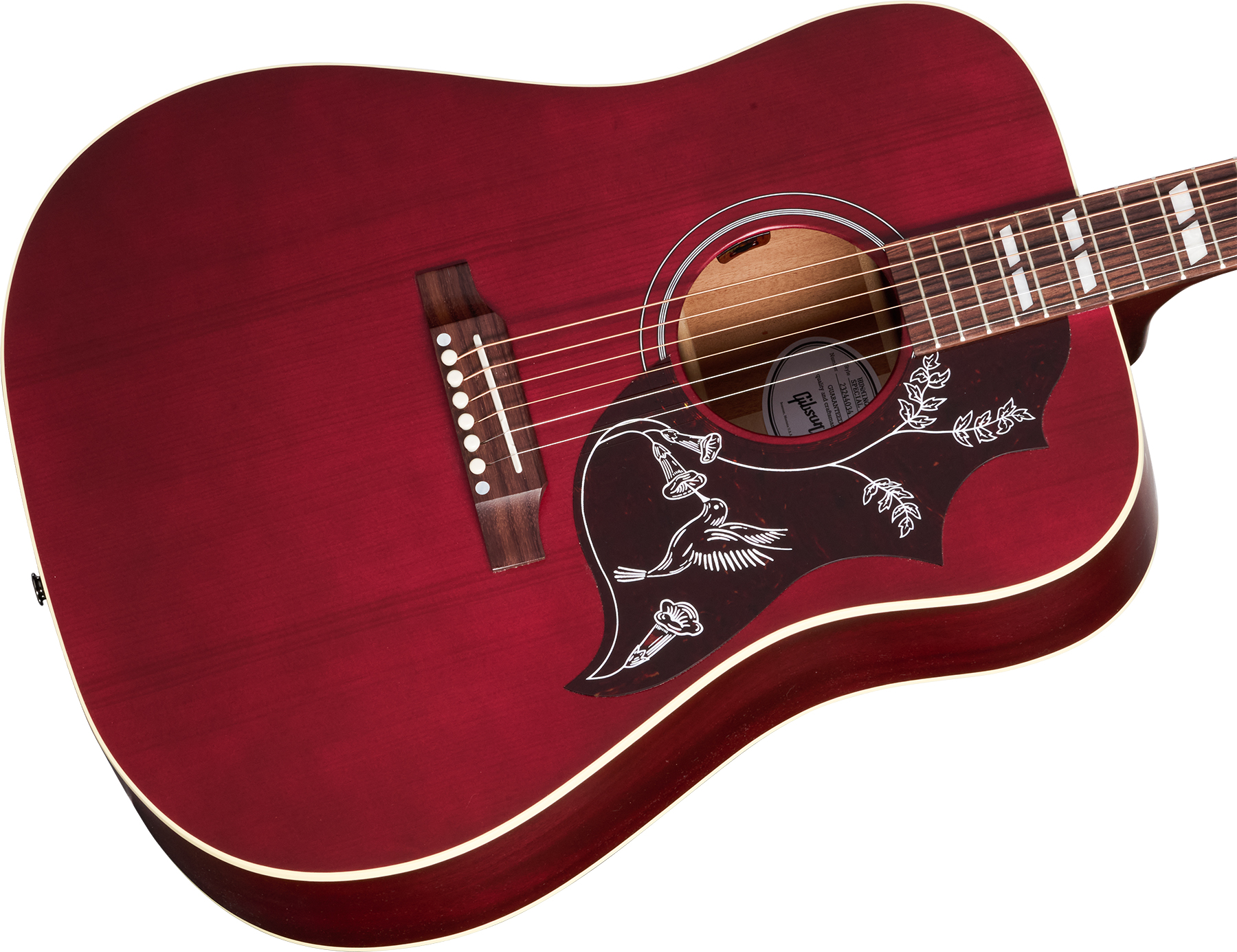 Gibson Hummingbird Special Modern Dreadnought Cbd Epicea Acajou Rw - Satin Wine Red - Folk guitar - Variation 3
