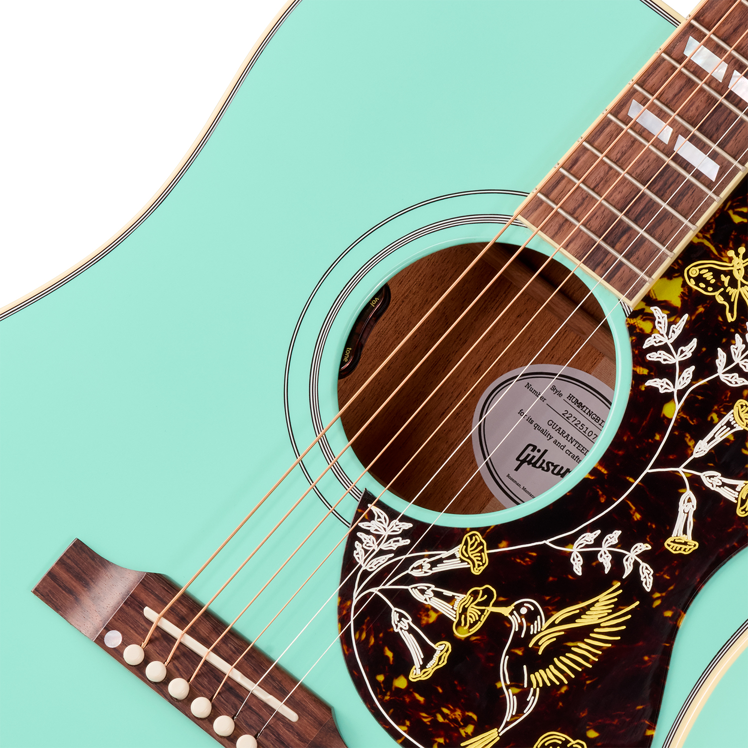 Gibson Hummingbird Standard (baggs Hifi Dna) Dreadnought Epicea Acajou Rw - Southwestern Turquoise - Folk guitar - Variation 2