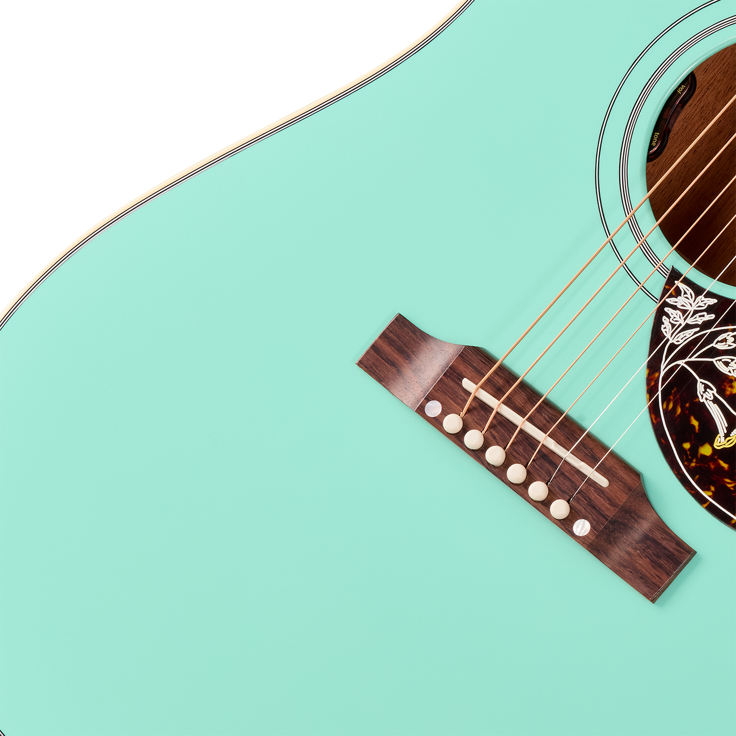 Gibson Hummingbird Standard (baggs Hifi Dna) Dreadnought Epicea Acajou Rw - Southwestern Turquoise - Folk guitar - Variation 3