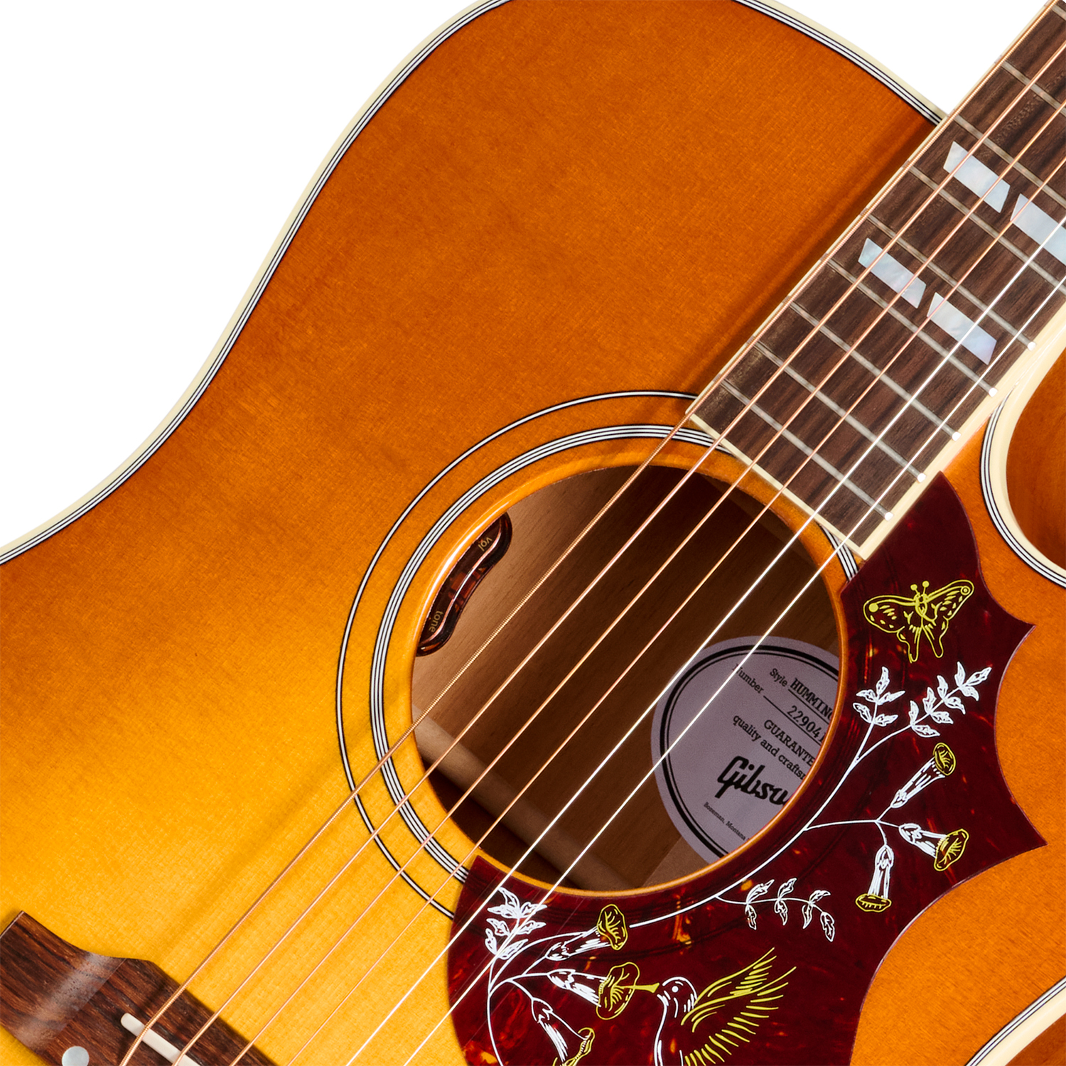 Gibson Hummingbird Standard Ec (baggs Hifi Dna) Dreadnought Cw Epicea Acajou Rw - Heritage Cherry Sunburst - Folk guitar - Variation 2