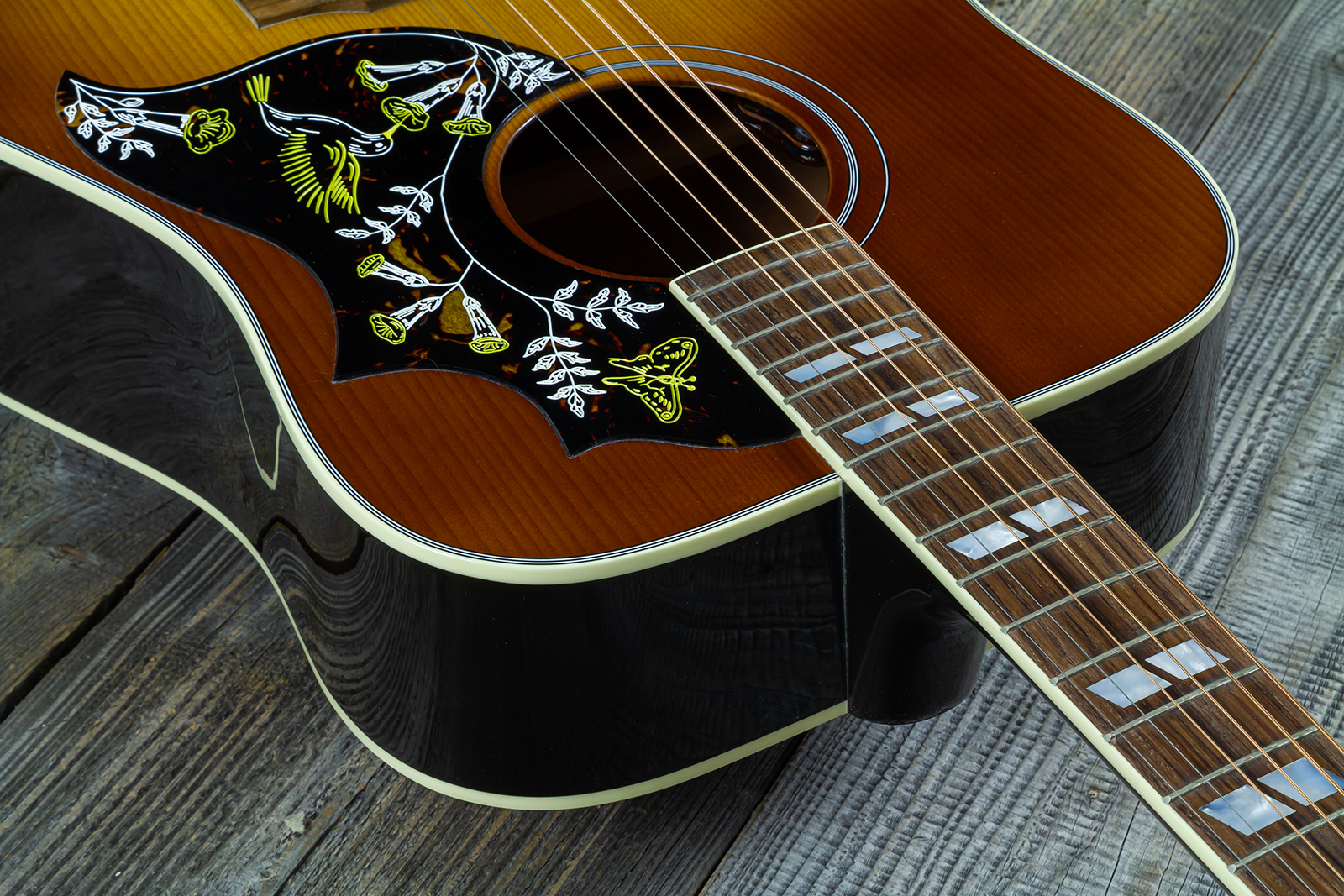 Gibson Hummingbird Standard Modern Dreadnought Epicea Acajou Rw - Honey Burst - Folk guitar - Variation 9