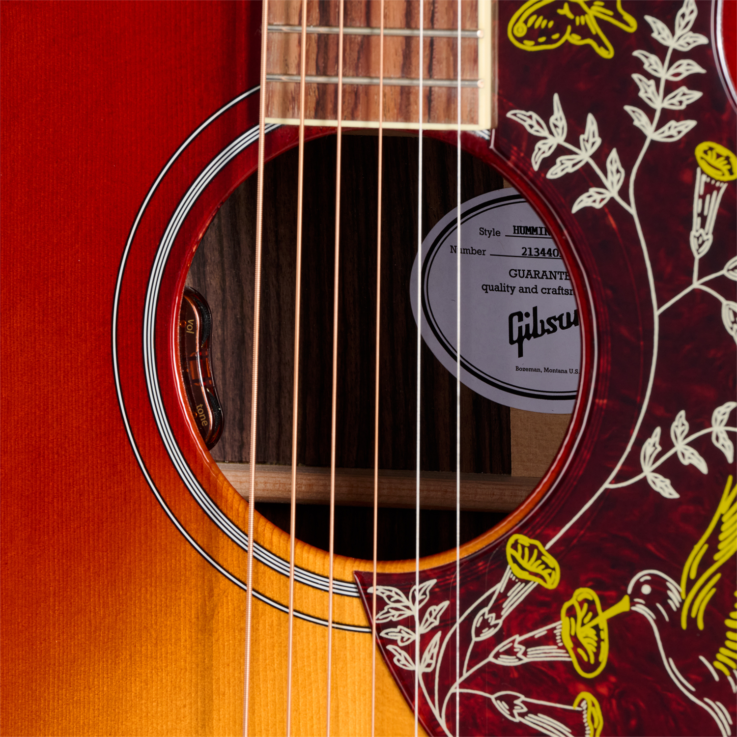 Gibson Hummingbird Standard Rosewood (baggs Hifi Dna) Dreadnought Epicea Palissandre Rw - Rosewood Burst - Folk guitar - Variation 4