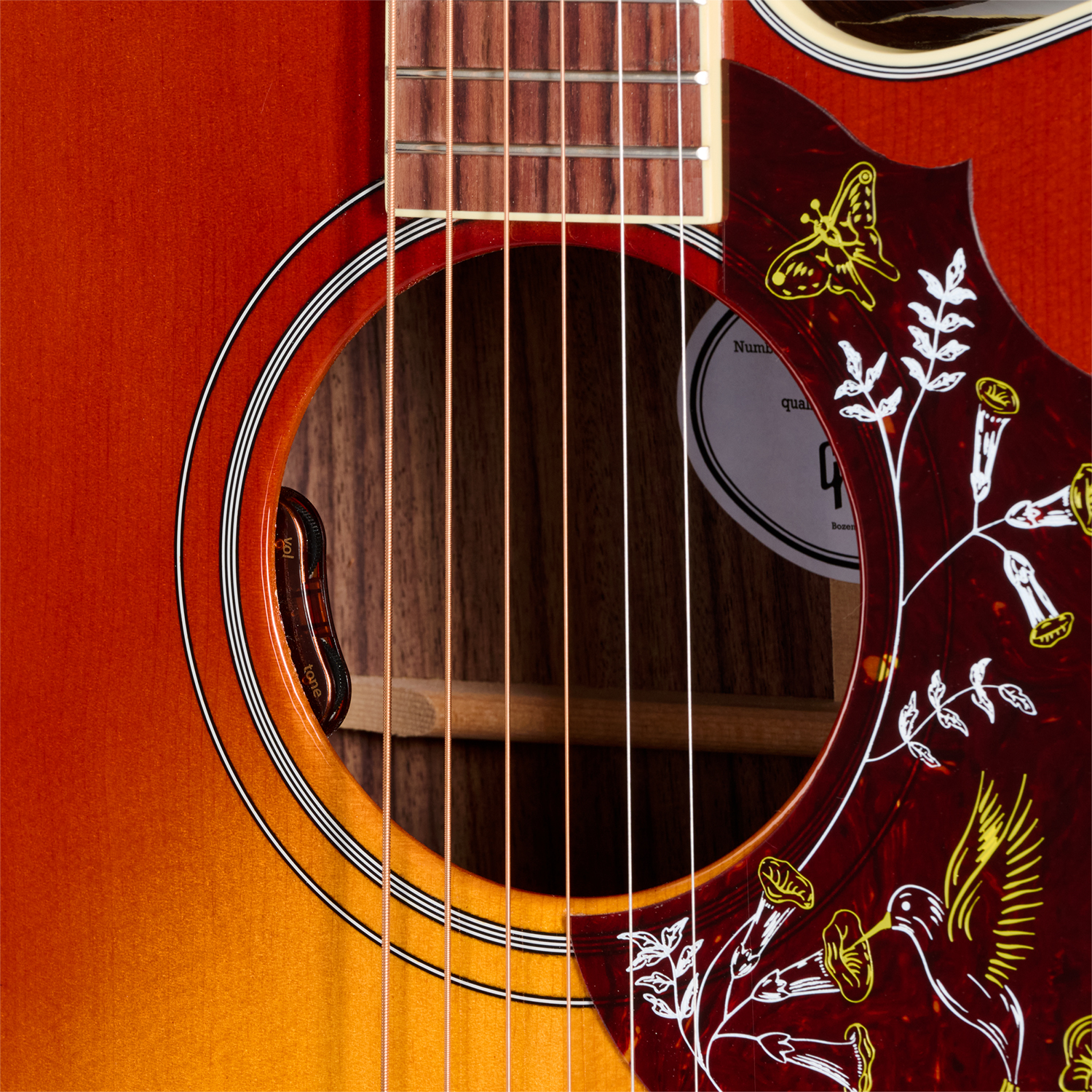 Gibson Hummingbird Standard Rosewood Ec (baggs Hifi Dna) Dreadnought Cw Epicea Palissandre Rw - Rosewood Burst - Folk guitar - Variation 4