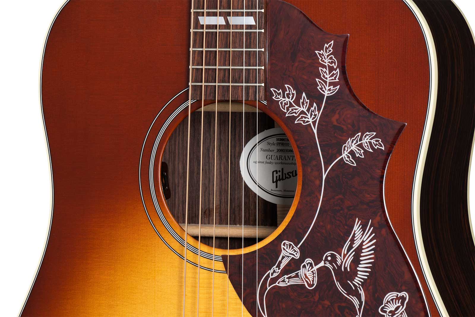 Gibson Hummingbird Studio Rosewood Modern 2024 Dreadnought Epicea Palissandre Rw - Satin Rosewood Burst - Folk guitar - Variation 3