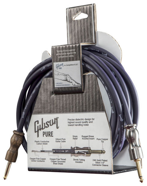 Gibson Instrument Pure Cable Jack Droit 18ft.5.49m Dark Purple - Cable - Variation 1