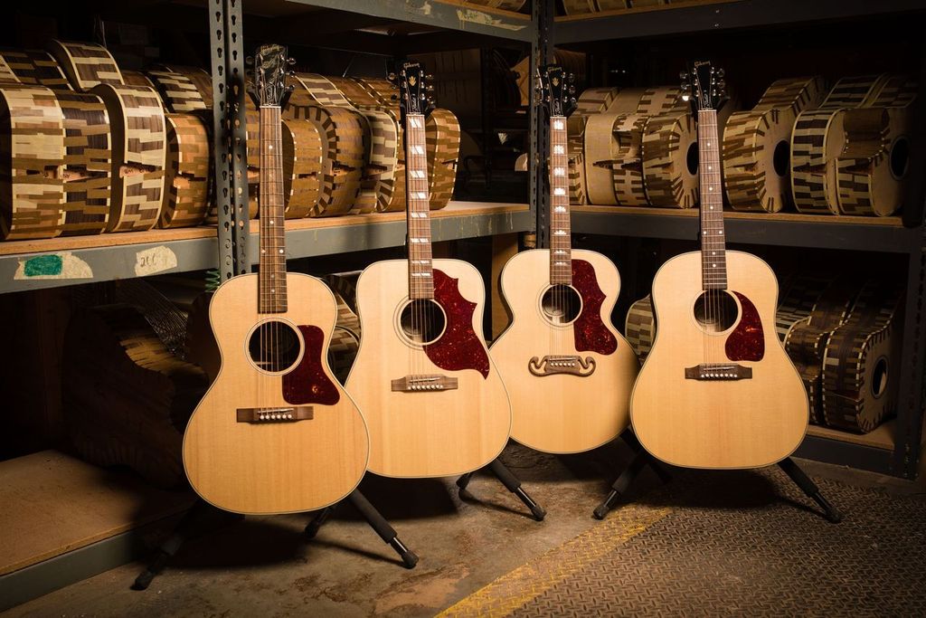 Gibson J-15 Lh Dreadnought Gaucher Epicea Noyer Wal - Antique Natural - Electro acoustic guitar - Variation 4