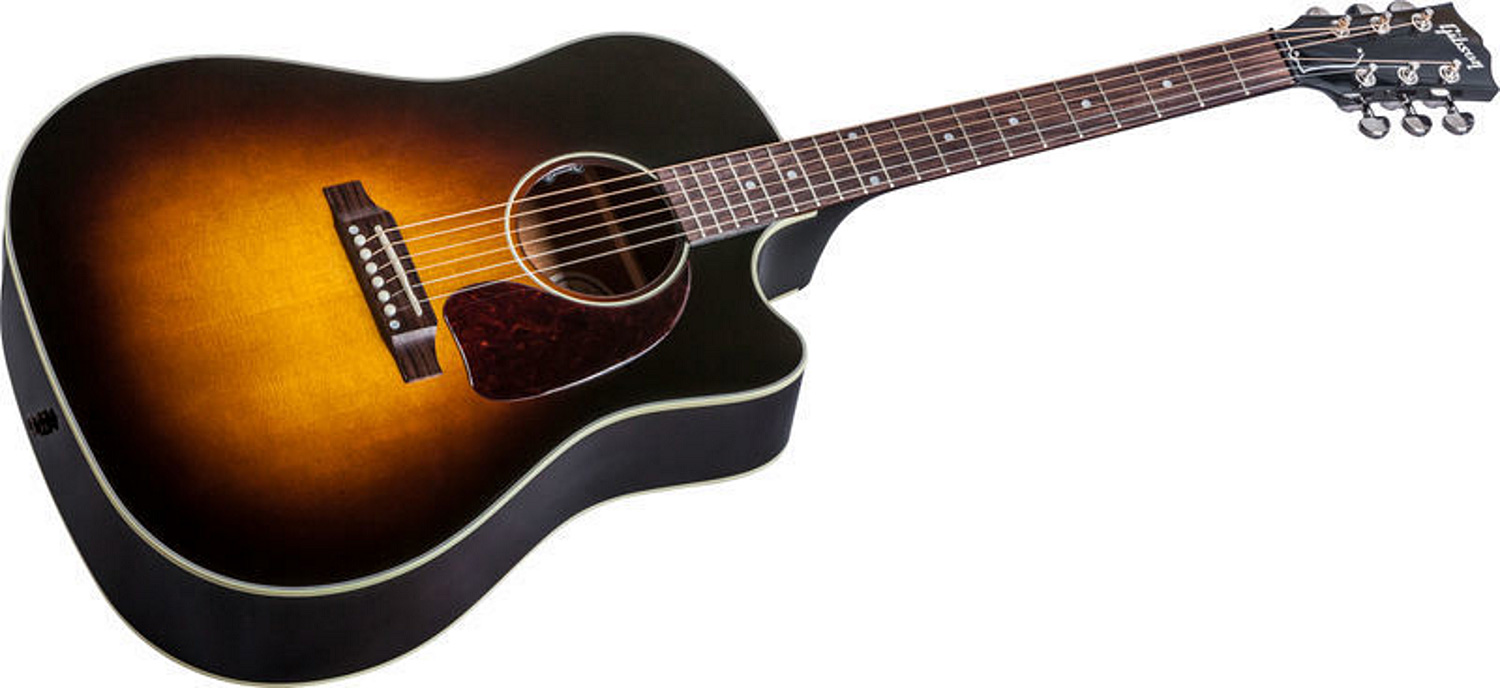 Gibson J-45 Cutaway 2019 Dreadnought Cw Epicea Acajou Rw - Vintage Sunburst - Acoustic guitar & electro - Variation 3