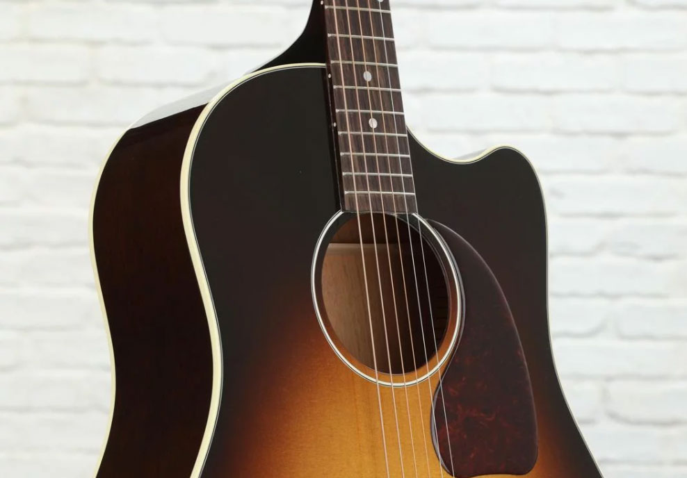 Gibson J-45 Cutaway 2019 Dreadnought Cw Epicea Acajou Rw - Vintage Sunburst - Acoustic guitar & electro - Variation 4