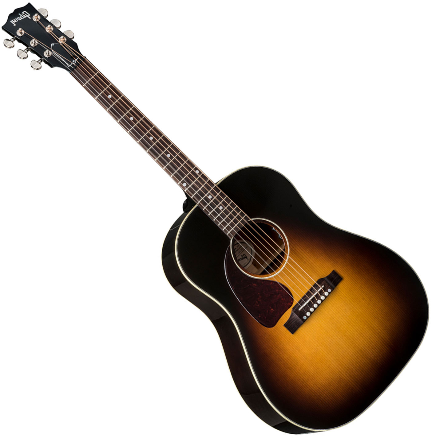 Gibson J 45 Standard Left Hand Vintage Sunburst Electro Acoustic Guitar