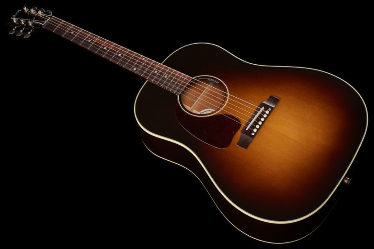 Gibson J-45 Standard Lh Dreadnought Gaucher Epicea Acajou Rw - Vintage Sunburst - Electro acoustic guitar - Variation 1