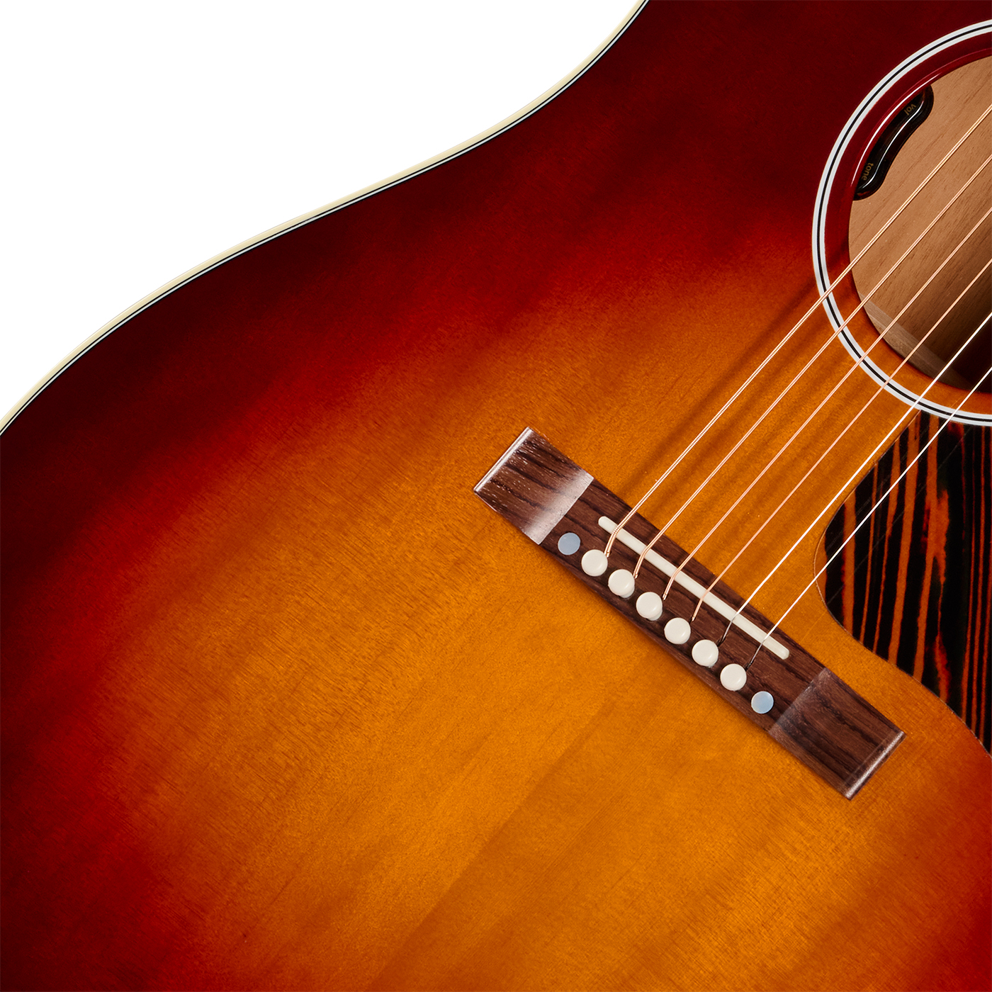 Gibson J45 50s Original (baggs Hifi Dna) Dreadnought Epicea Acajou Rw - Autumn Burst - Folk guitar - Variation 3