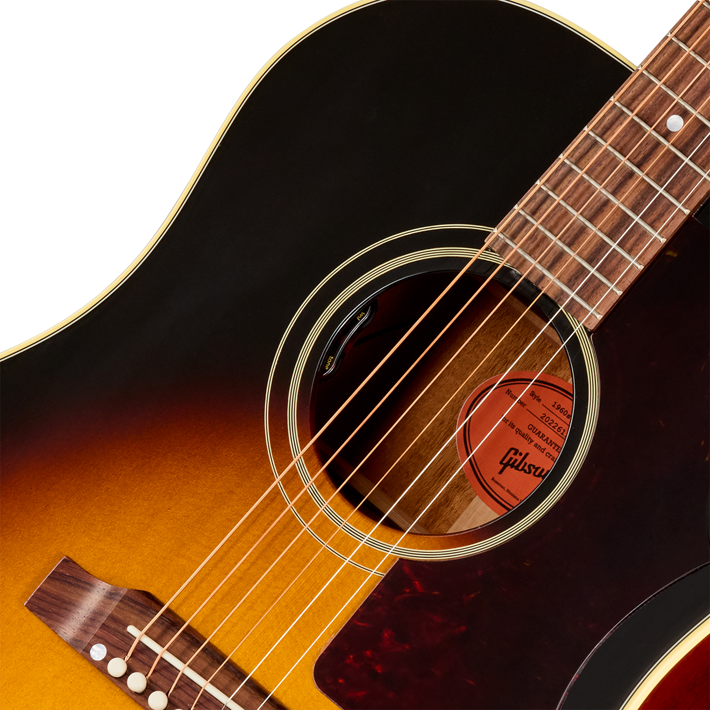 Gibson J45 60s Original (baggs Hifi Dna) Dreadnought Epicea Acajou Rw - Vintage Sunburst - Folk guitar - Variation 2