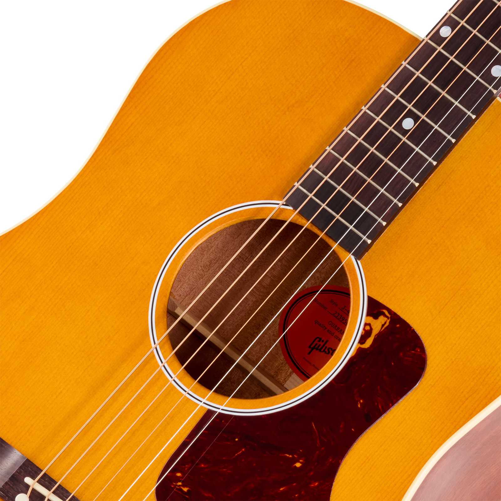 Gibson J45 Century 12-fret Lh Dreadnought Shsc Gaucher Epicea Acajou Rw - Vintage Amber Satin - Folk guitar - Variation 2