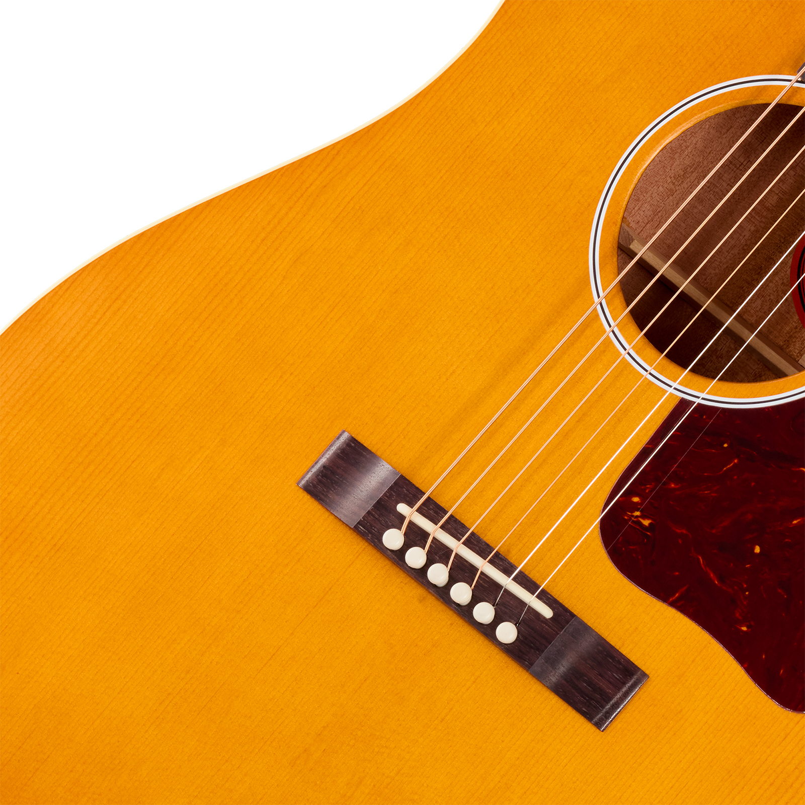 Gibson J45 Century 12-fret Lh Dreadnought Shsc Gaucher Epicea Acajou Rw - Vintage Amber Satin - Folk guitar - Variation 3