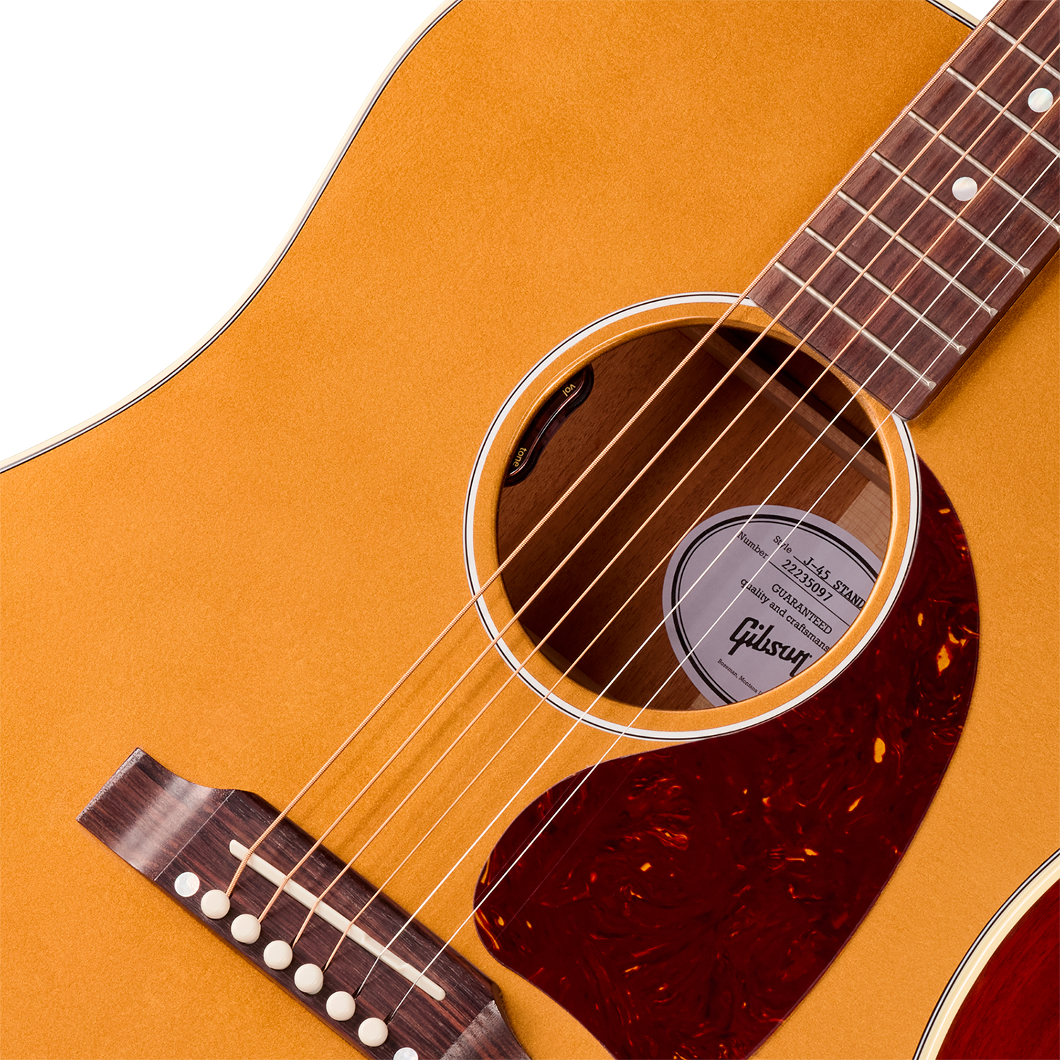 Gibson J45 Standard (baggs Hifi Dna) Dreadnought Epicea Acajou Rw - Goldtop - Folk guitar - Variation 2