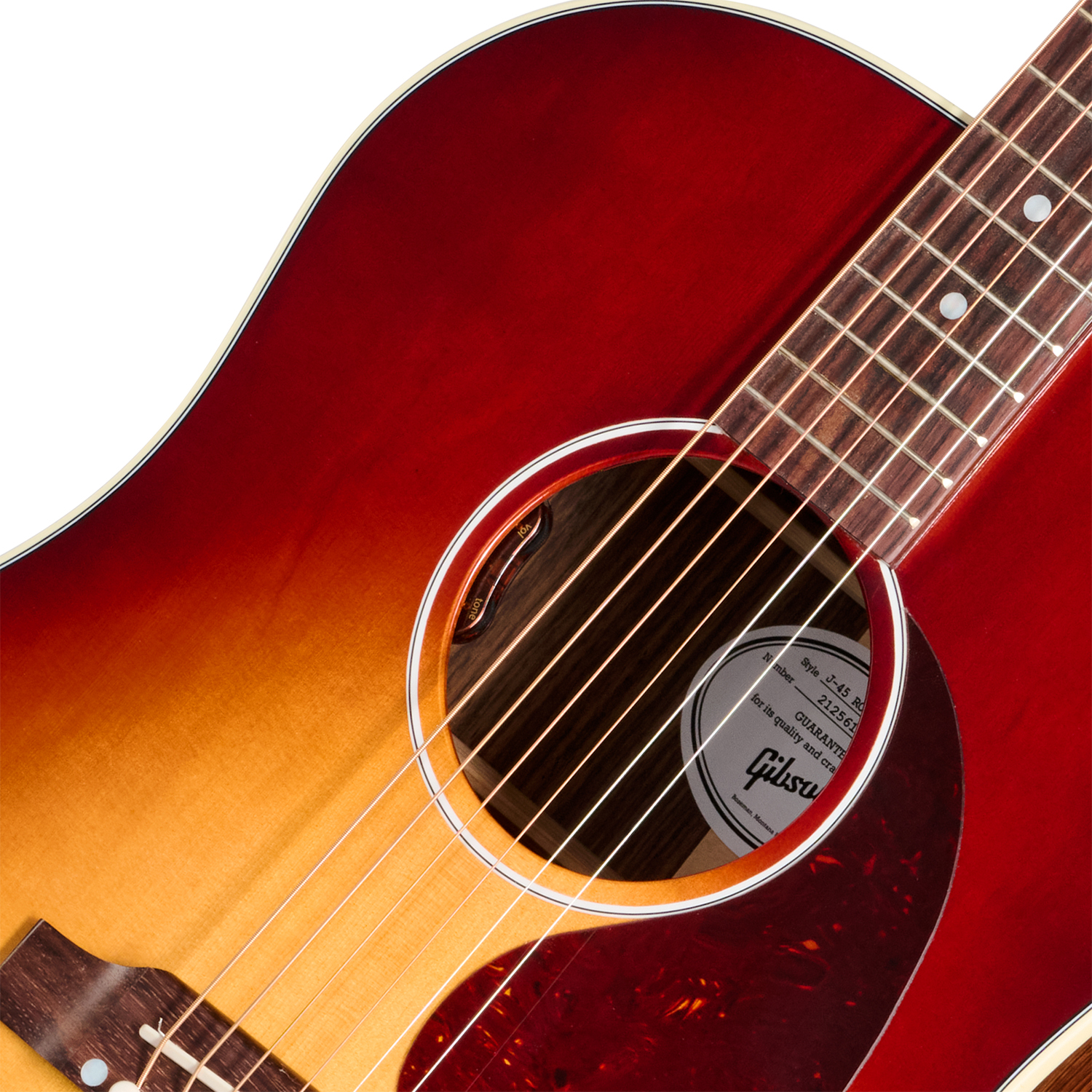 Gibson J45 Standard Rosewood (baggs Hifi Dna) Dreadnought Epicea Palissandre Rw - Rosewood Burst - Folk guitar - Variation 2