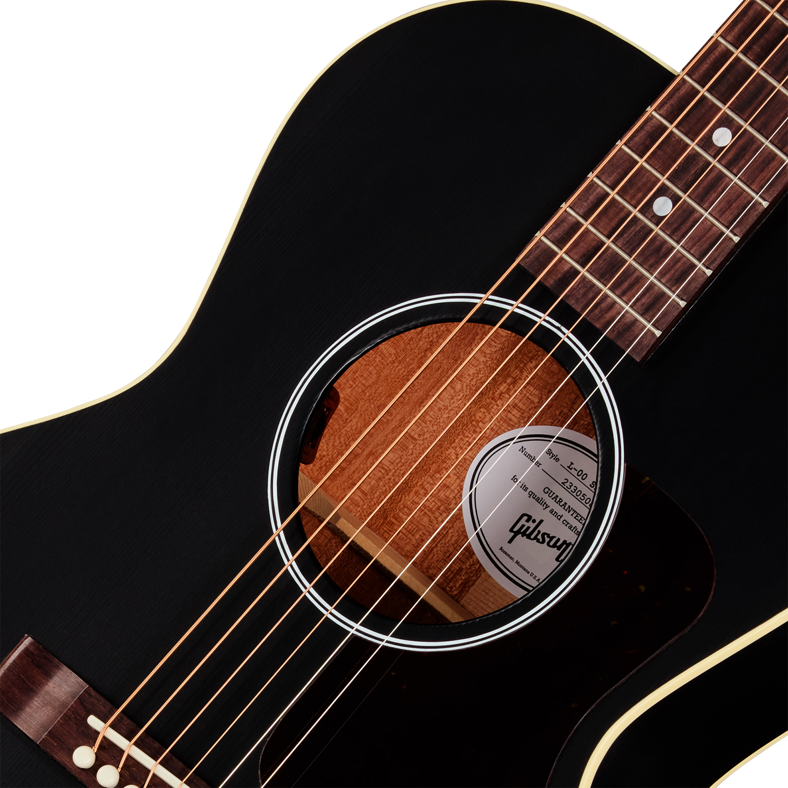 Gibson L00 Special Modern Parlor Shsc Epicea Acajou Rw - Satin Ebony - Folk guitar - Variation 2