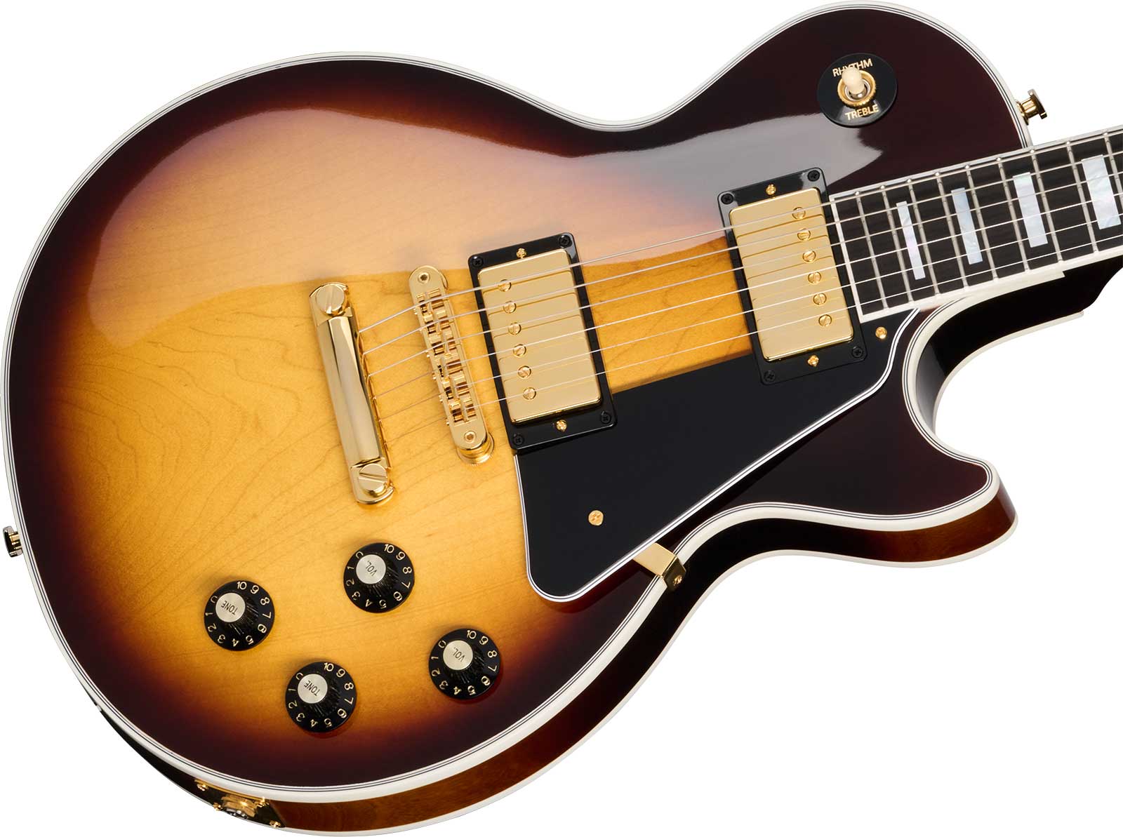 Gibson Les Paul Custom 70s 2h Ht Eb - Tobacco Burst - Single cut electric guitar - Variation 2