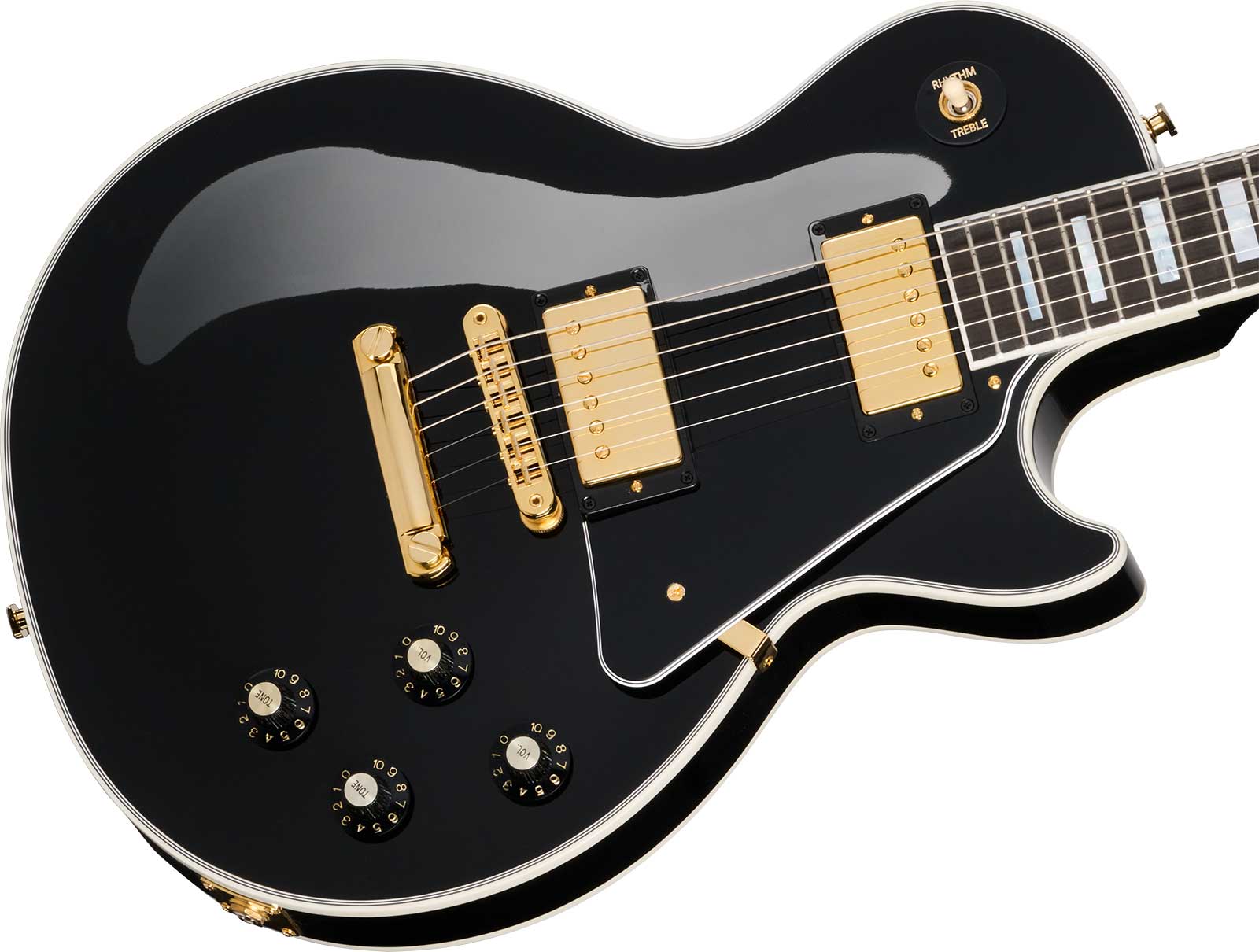 Gibson Les Paul Custom 70s 2h Ht Eb - Ebony - Single cut electric guitar - Variation 3