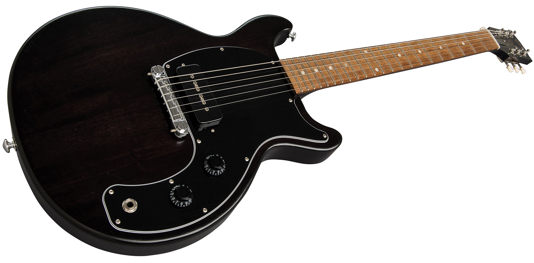 Gibson Les Paul Junior Dc Tribute 2019 P90 Ht Rw - Worn Ebony - Single cut electric guitar - Variation 1