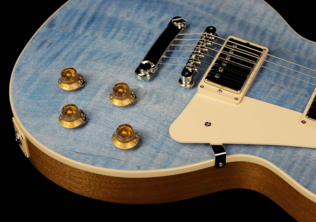 Gibson Les Paul Standard 50s Custom Color Original Usa 2h Ht Rw - Ocean Blue - Single cut electric guitar - Variation 4