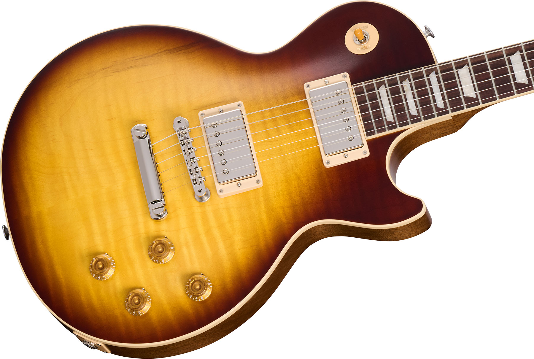 Gibson Les Paul Standard 50s Faded 2h Burstbucker Ht Rw - Vintage Tobacco Burst - Single cut electric guitar - Variation 3