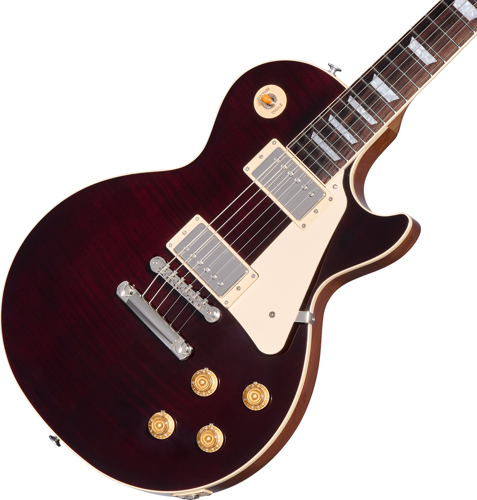 Gibson Les Paul Standard 50s Figured Custom Color 2h Ht Rw - Translucent Oxblood - Single cut electric guitar - Variation 3