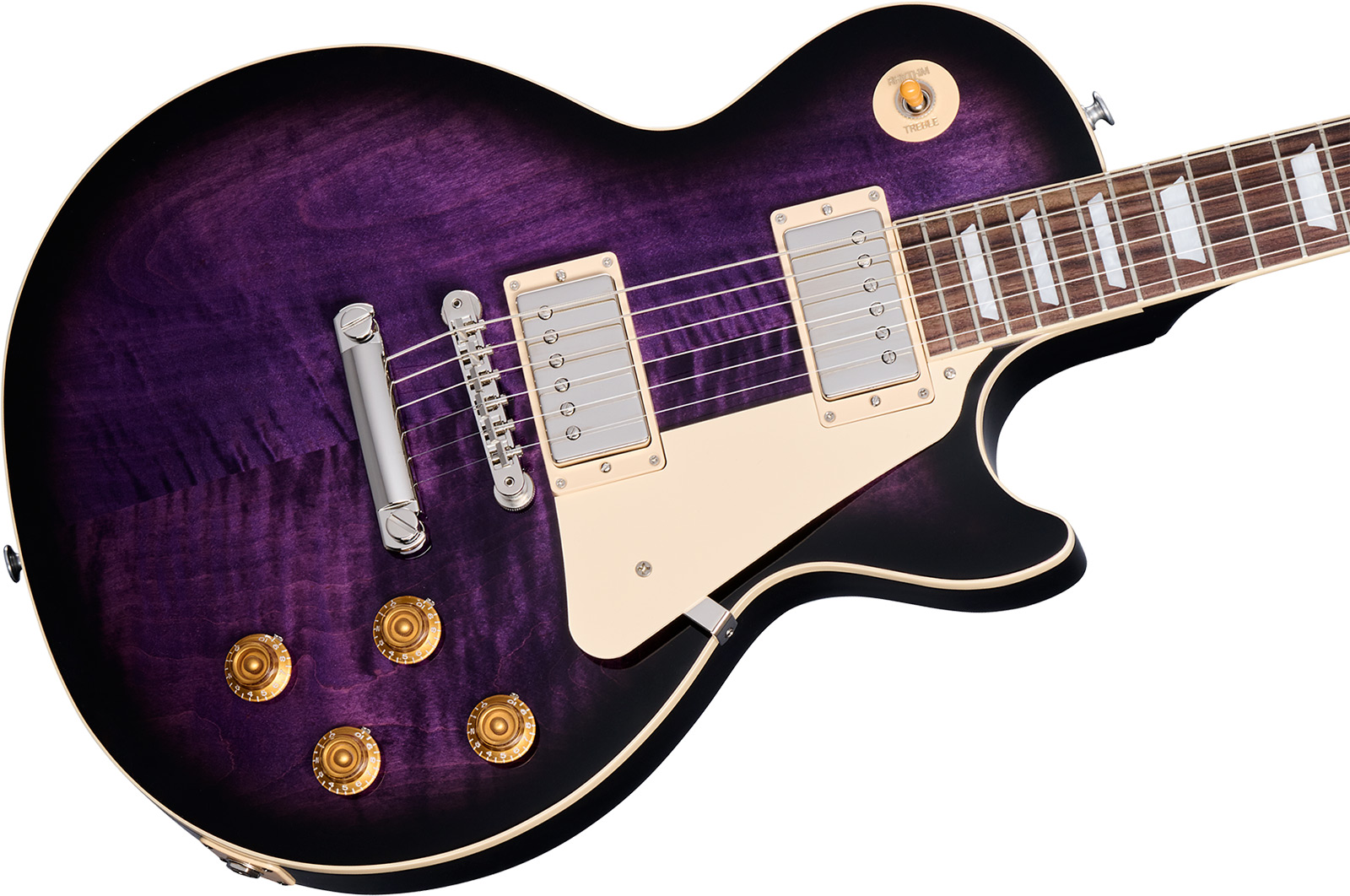 Gibson Les Paul Standard 50s Figured Top Original Usa 2h Ht Rw - Dark Purple Burst - Single cut electric guitar - Variation 4