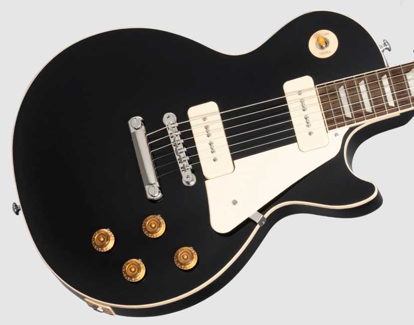 Gibson Les Paul Standard 50s P90 Original Ltd 2p90 Ht Rw - Ebony - Single cut electric guitar - Variation 3