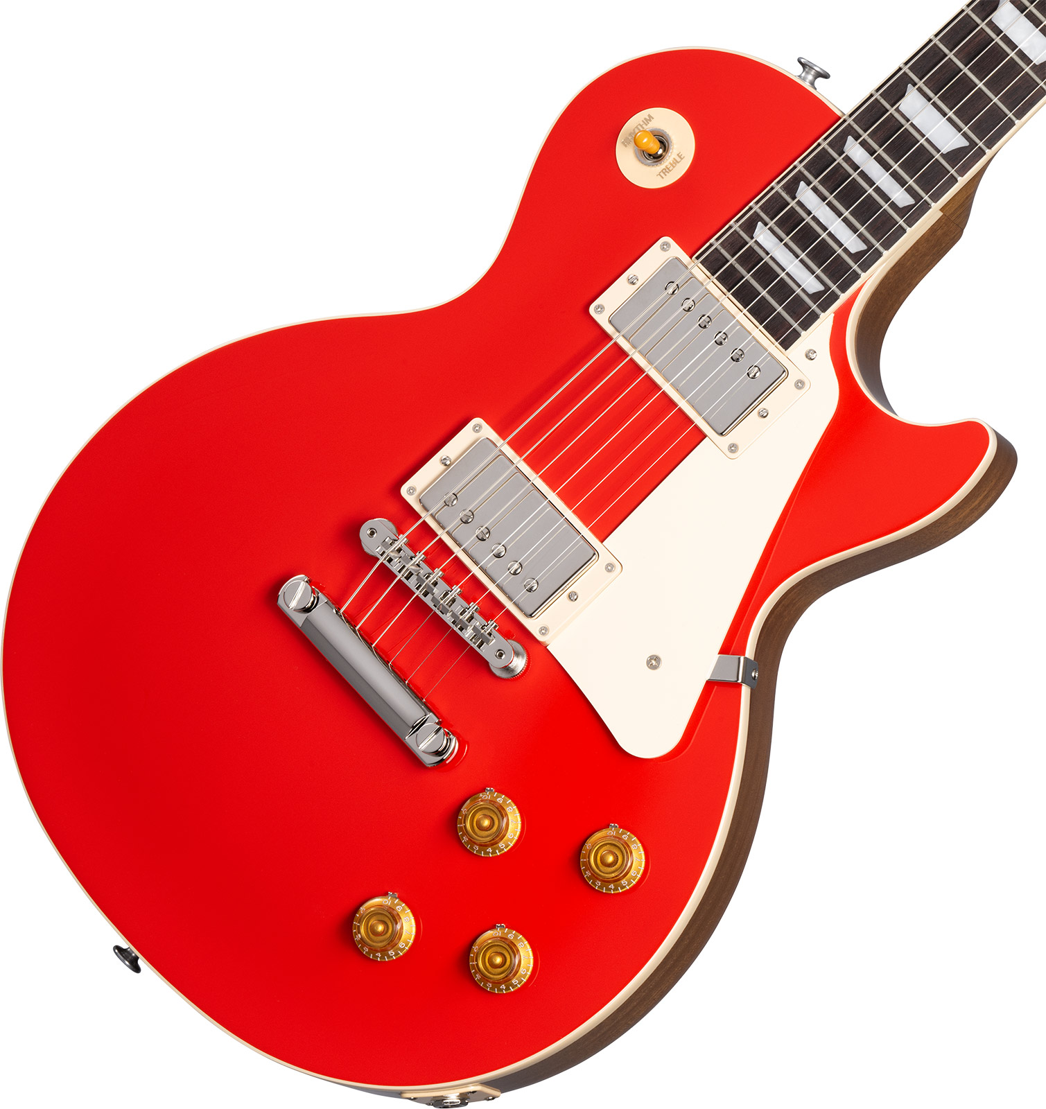 Gibson Les Paul Standard 50s Plain Top Custom Color 2h Ht Rw - Cardinal Red - Single cut electric guitar - Variation 3