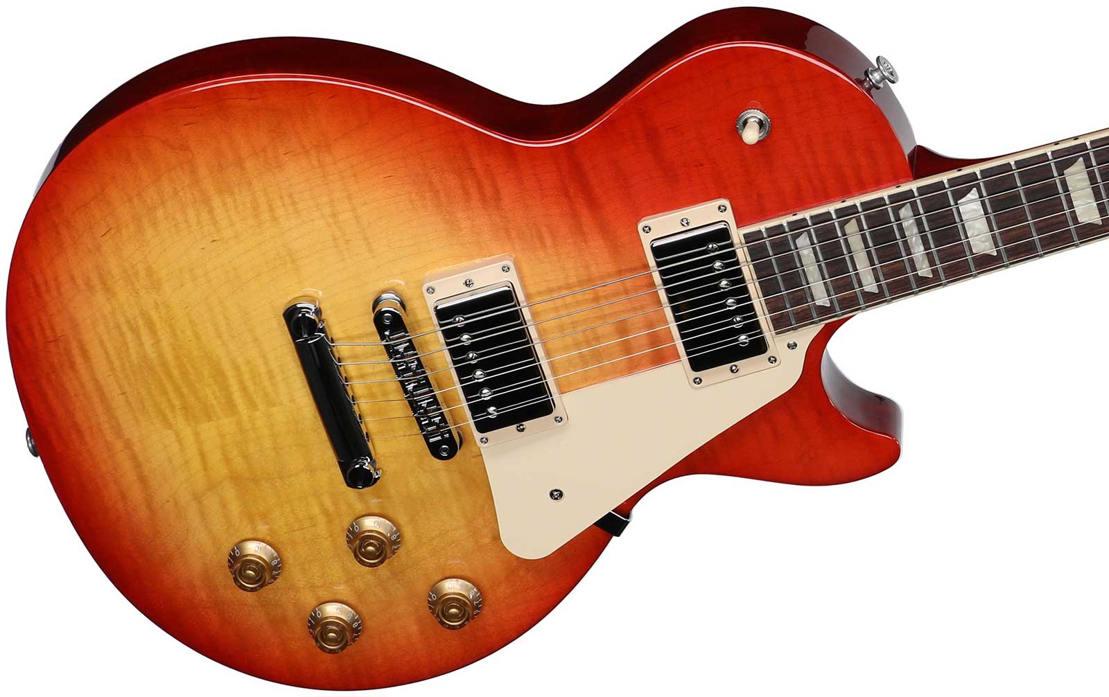 Gibson Les Paul Studio Figured 2h Burstbucker Pro Ht Rw - Washed Cherry Sunburst - Single cut electric guitar - Variation 2