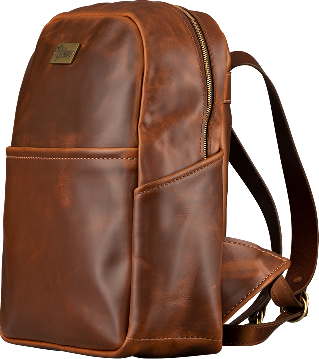 Gibson Lifton Leather Backpack Sac A Dos Cuir Brown - Advertising backpack - Variation 2