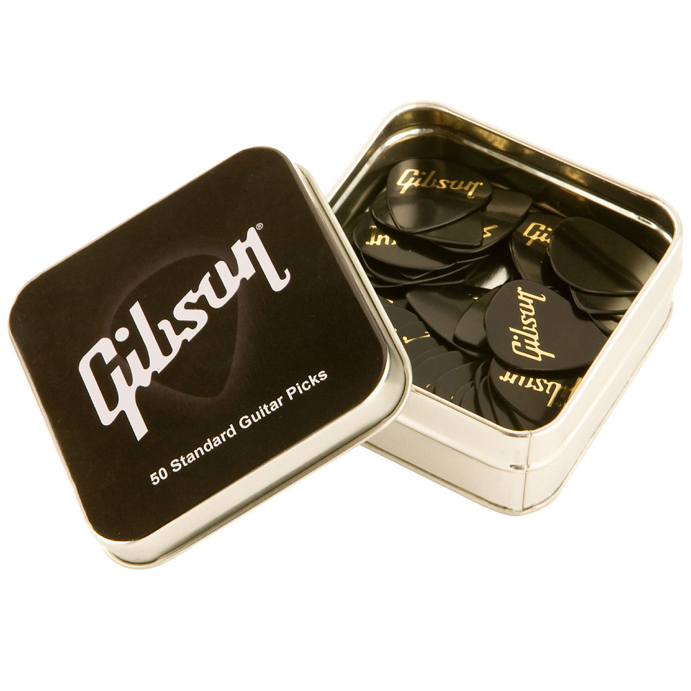 Gibson Lot De 50 Pick Tin Standard Style Medium Boite Metal - Guitar pick - Variation 1