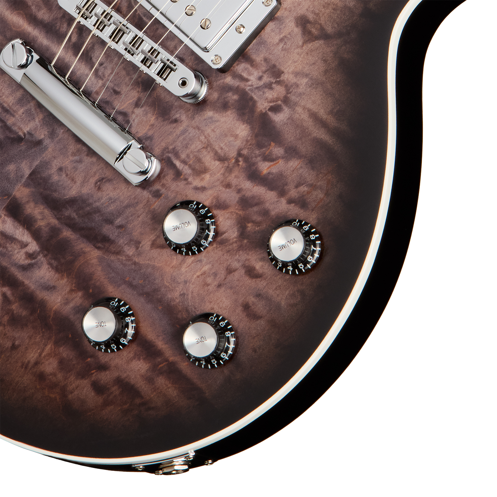 Gibson Mark Morton Les Paul Modern Quilt Signature 2h Ht Rw - Translucent  Ebony Burst  Satin - Single cut electric guitar - Variation 3