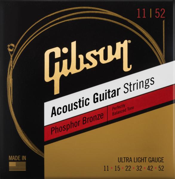 Acoustic guitar strings Gibson SAG-PB11 Acoustic Guitar 6-String Set Phosphor Bronze 11-52 - Set of strings
