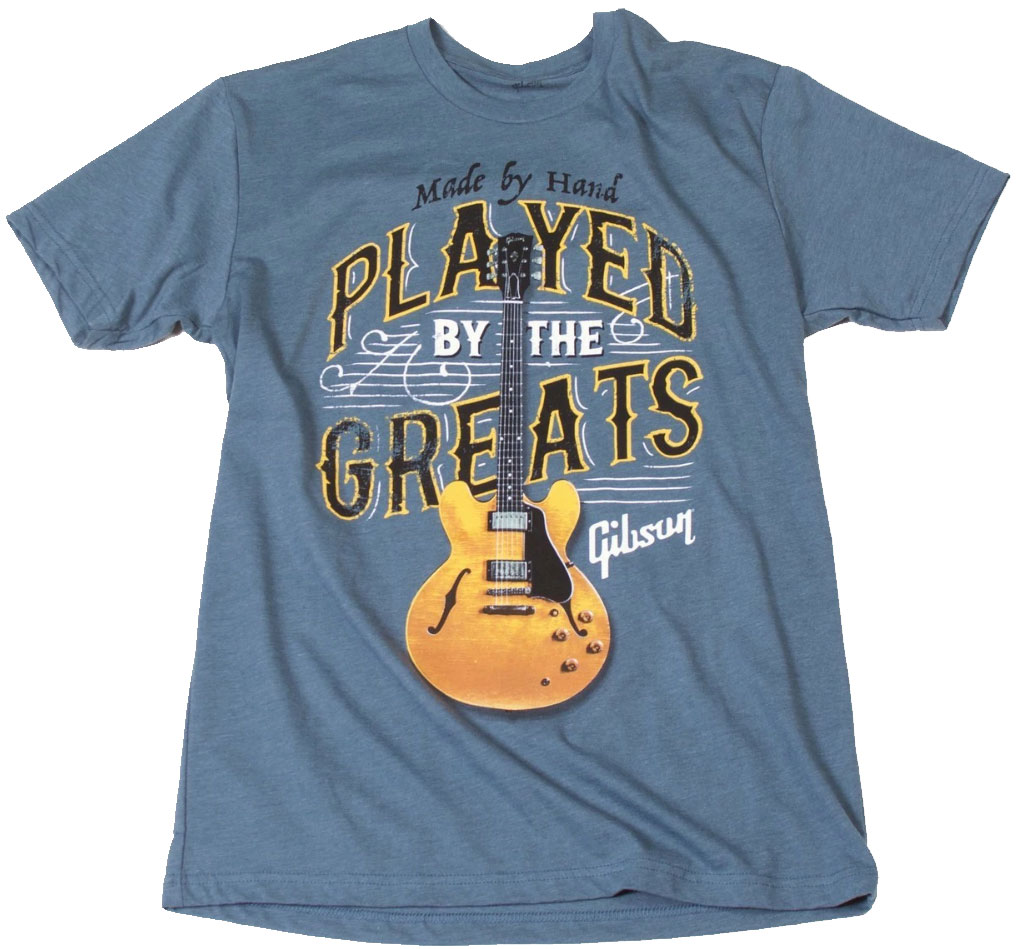 Gibson T-shirt Played By The Greats Indigo XL
