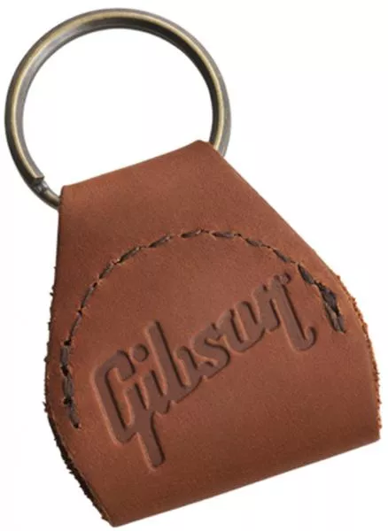 Pickholder Gibson Premium Leather Pickholder Keychain - Brown