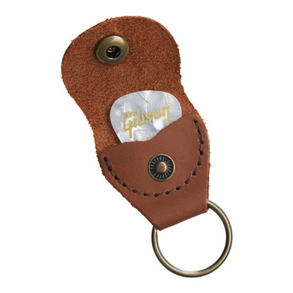 Gibson Premium Leather Pickholder Keychain Brown - Pickholder - Variation 2