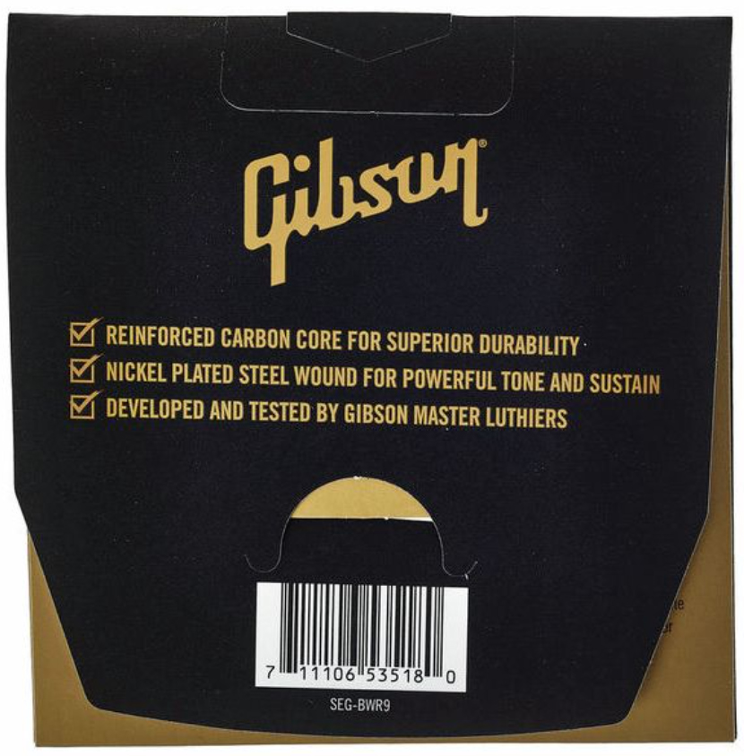 Gibson Seg-bwr9 Brite Wire Reinforced Nps Electric Guitar Ultra-light 6c 9-42 - Electric guitar strings - Variation 1