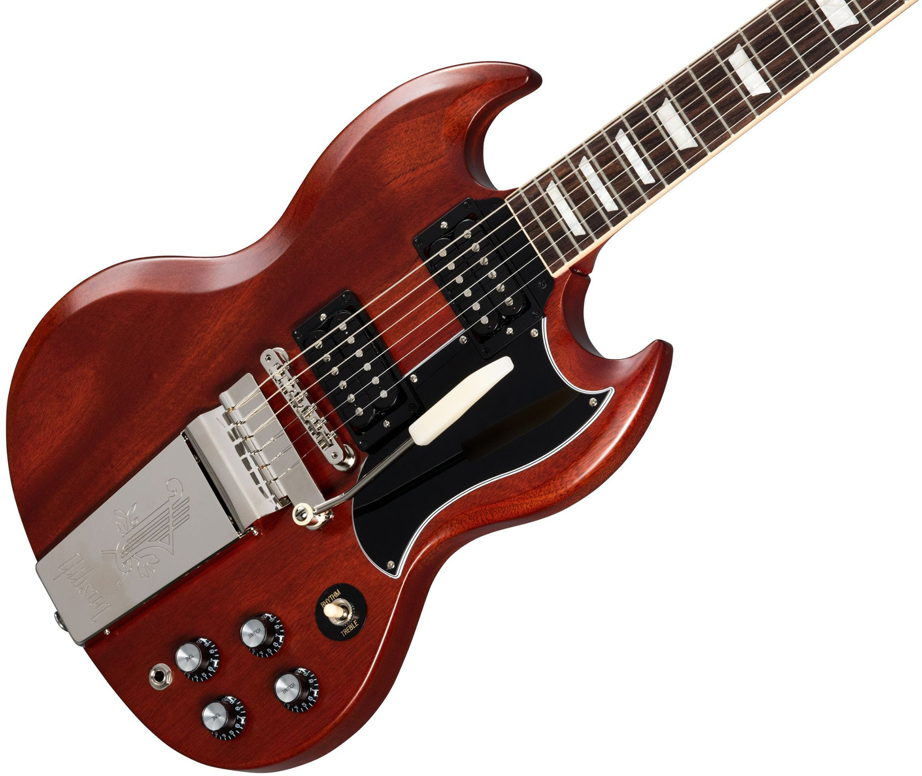 Gibson Sg Standard 1961 Faded Maestro Vibrola Original 2h Trem Rw - Vintage Cherry - Double cut electric guitar - Variation 3