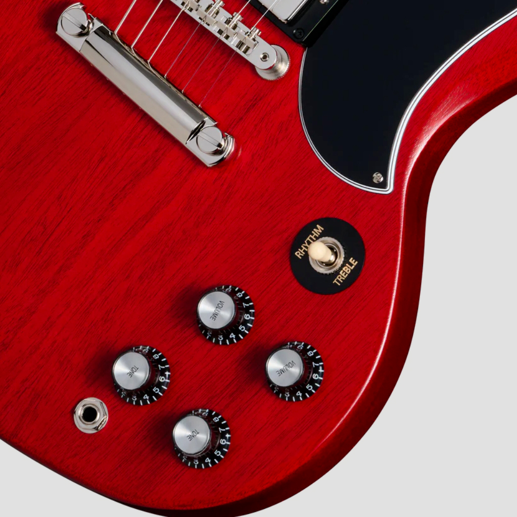 Gibson Sg Standard 1961 Faded W. 57 Classic Underwound Original 2h Ht Rw - Vintage Cherry Satin - Double cut electric guitar - Variation 3