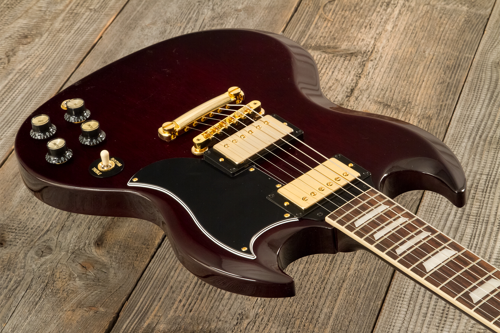 Gibson Sg Standard 1961 Gh Original 2h Ht Rw - Aged Cherry - Double cut electric guitar - Variation 2