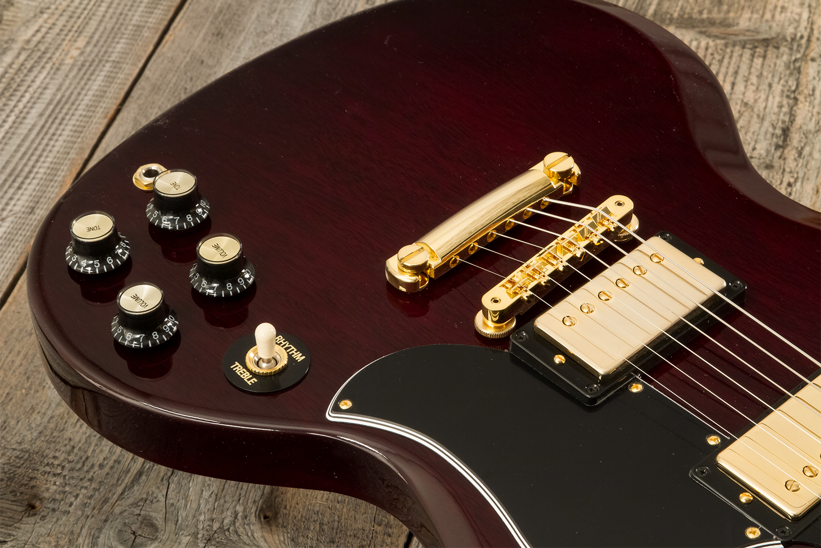 Gibson Sg Standard 1961 Gh Original 2h Ht Rw - Aged Cherry - Double cut electric guitar - Variation 3