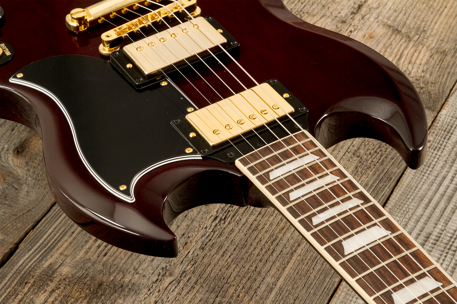 Gibson Sg Standard 1961 Gh Original 2h Ht Rw - Aged Cherry - Double cut electric guitar - Variation 4