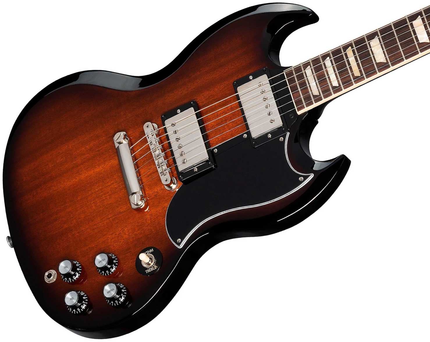 Gibson Sg Standard 1961 Original 2h Ht Rw - Tobacco Sunburst Perimeter - Double cut electric guitar - Variation 4