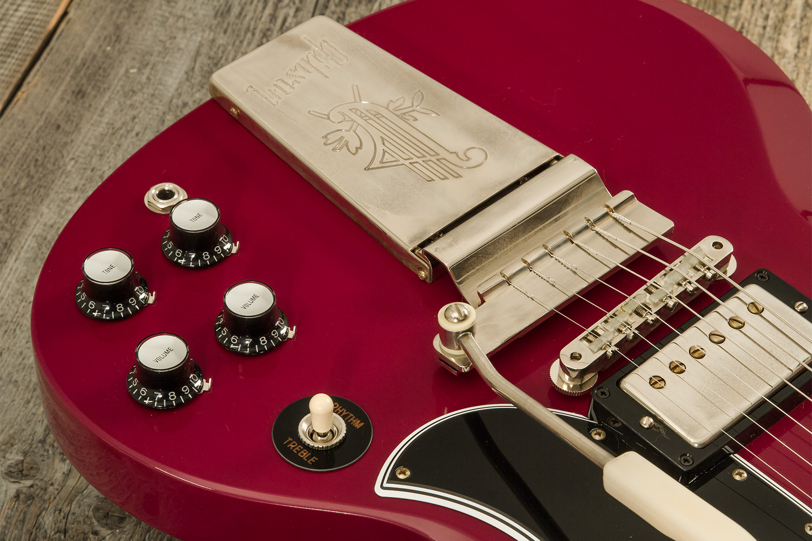 Gibson Sg Standard 1964 Maestro Vibrola 2h Trem Rw #502124 - Vos Metallic Plum - Double cut electric guitar - Variation 3