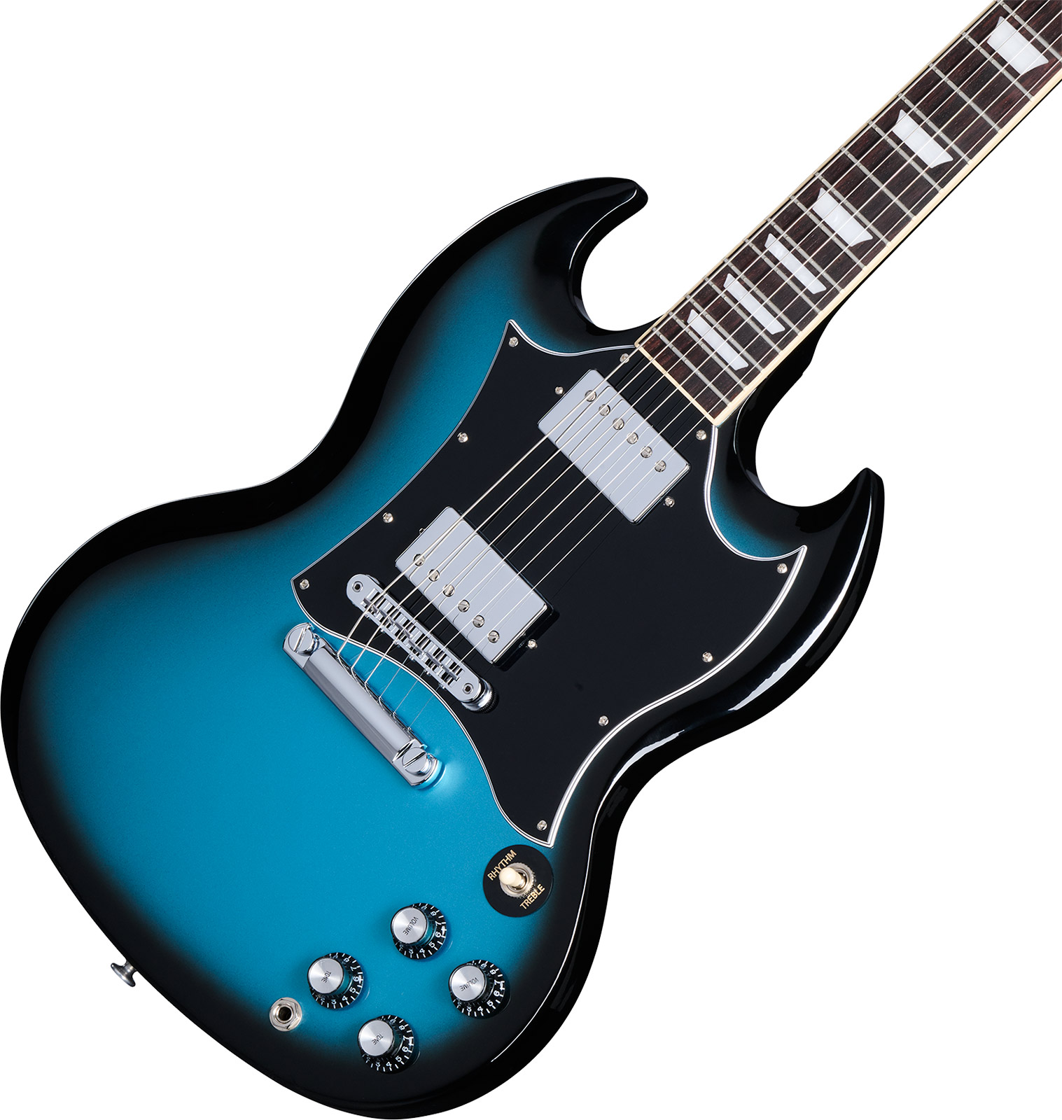 Gibson Sg Standard Custom Color 2h Ht Rw - Pelham Blue Burst - Double cut electric guitar - Variation 3